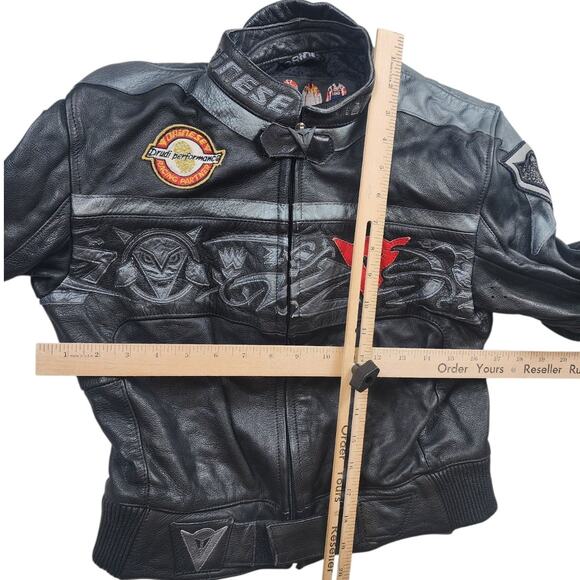 Dainese Jacket Small 46 Leather Motorcycle Drudi Racing Armor Italy MotoGP Devil - Picture 8 of 16